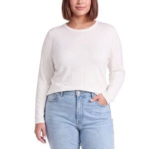 Picadilly Womens  Crewneck Sweater, White